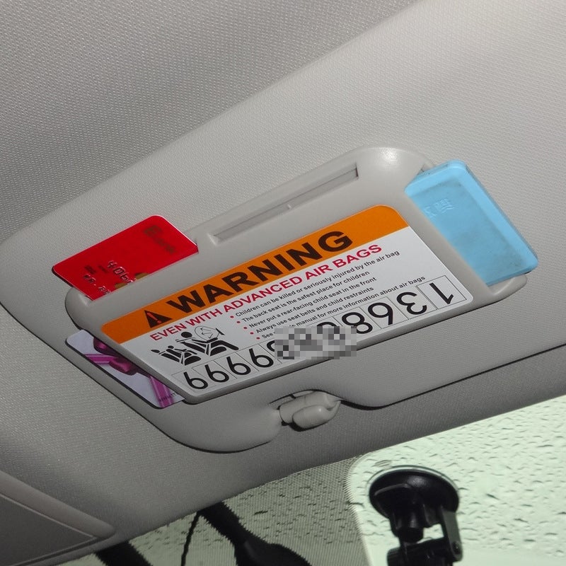 Car Sun Visor Card Box Etc Pass Card Holder Bank Card Box Car Multi-Function Parking Number Card Box - Image 4