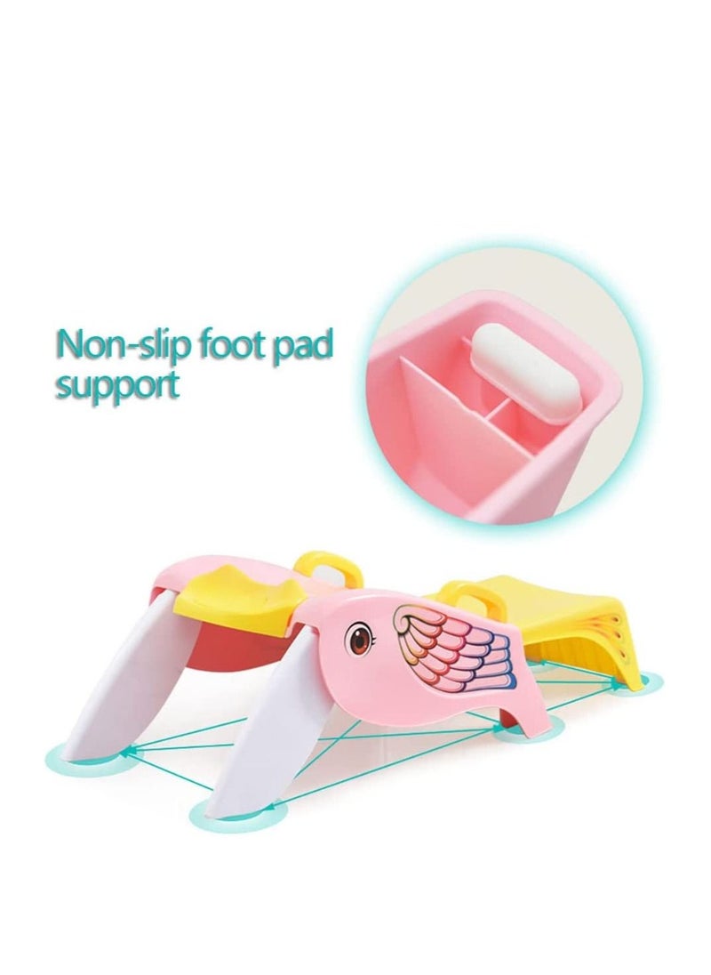 Generic - Children Shampoo Chair, Kids Foldable Shampoo Bath Seat Pink - Image 1