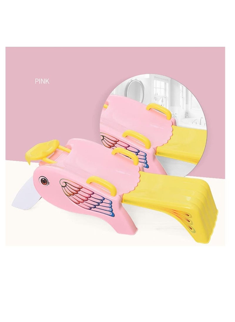 Generic - Children Shampoo Chair, Kids Foldable Shampoo Bath Seat Pink - Image 1