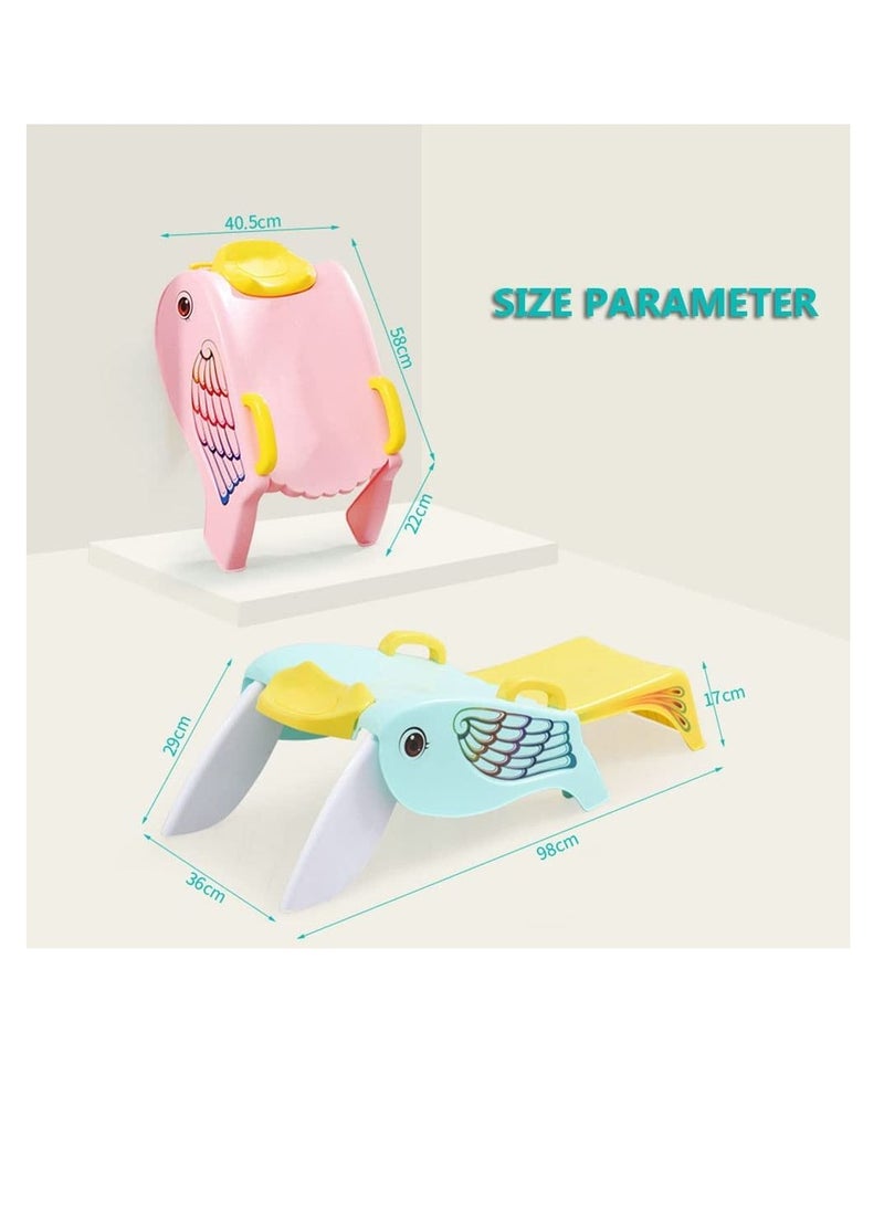 Generic - Children Shampoo Chair, Kids Foldable Shampoo Bath Seat Pink - Image 1