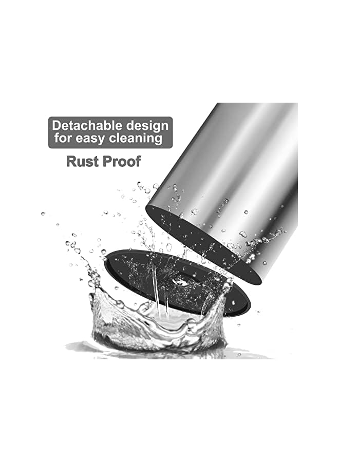 PROMASS Knife Block, Knife Holder with Slots for Scissors & Sharpening Rod - Stainless Steel Kitchen Knife Holder with Removable Bottom for Easy Cleaning – Rust Proof Knife Organizer  - Image 4