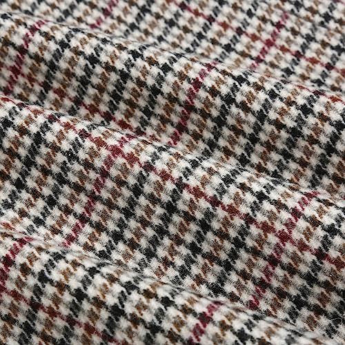 IDEALSANXUN Tweed Skirt for Women 2026 High Waisted Pencil Fall Winter Short Mini Plaid Skirts, Grid Multicolor, L - Image 5