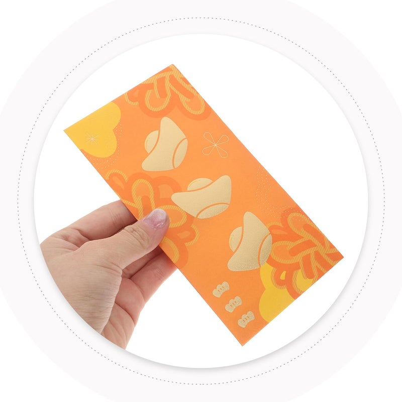 6pcs Embossed Gold Foil Chinese Red Envelopes Lucky Money Packets For New Year Wedding - Image 4