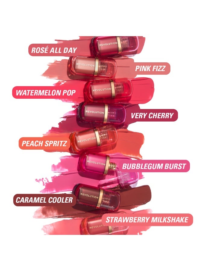 Makeup Revolution ثورة سوبر ديوي سائل بلشر بُرست روز طوال اليوم وردي باهت - Image 3