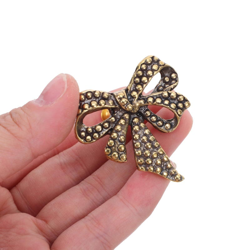 Solid Brass Cabinet Knobs Vintage Gold Drawer Pulls For Wardrobe Kitchen Cupboard - Image 5
