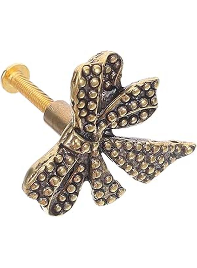 Solid Brass Cabinet Knobs Vintage Gold Drawer Pulls For Wardrobe Kitchen Cupboard - Image 1