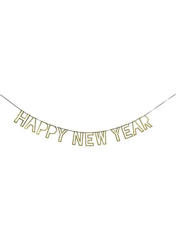 Meri Meri New Year Glitter Garland Gold