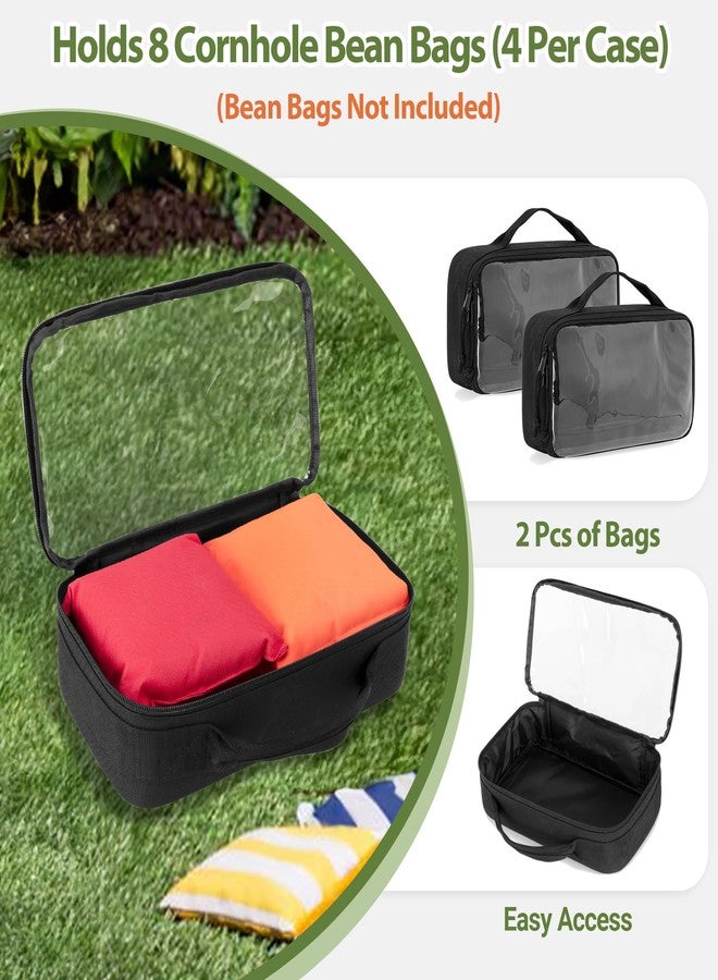 Goburos Cornhole Bag Carry Case Holds 8 Bean Bags, Portable Carrier with Handle for Men and Women, Black - Image 2