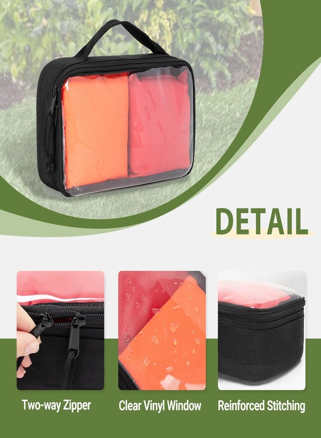 Goburos Cornhole Bag Carry Case Holds 8 Bean Bags, Portable Carrier with Handle for Men and Women, Black - Image 3