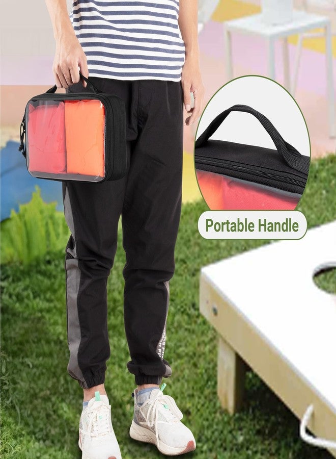 Goburos Cornhole Bag Carry Case Holds 8 Bean Bags, Portable Carrier with Handle for Men and Women, Black - Image 4