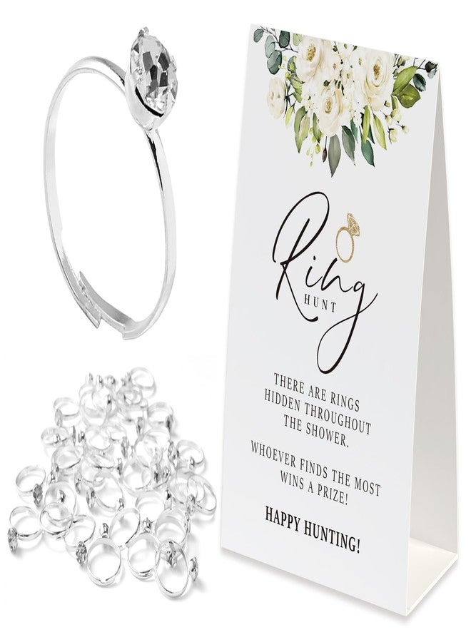 Xenseou Bridal Shower Game with Rings Fun Ring Hunt Game 30 Metal Rings and Game Stand Sign, Bridal Shower Game Wedding Winner Gift Prize Party-JZXB-002 - Image 2
