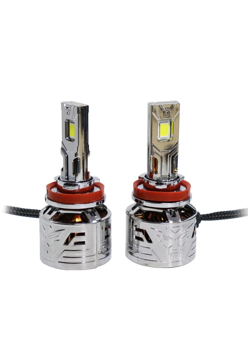 Generic 2 Pieces LED headlight, H4/9003 Driving Fog Bulbs, 22000LM Super Bright, H4 Bulbs, Easy Plug-N-Play or Fog Bulbs, 6500K Cool White 65000HRS Running Lights with Cooling Fan, Pack of 2  - Image 3