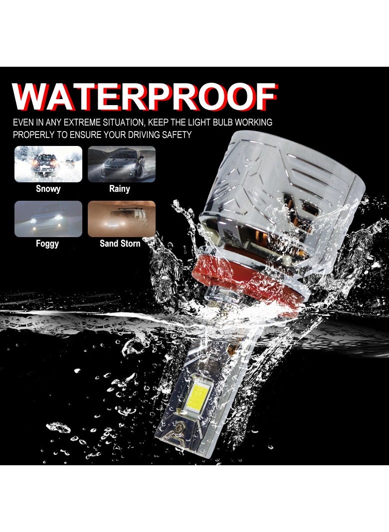 Generic 2 Pieces LED headlight, H4/9003 Driving Fog Bulbs, 22000LM Super Bright, H4 Bulbs, Easy Plug-N-Play or Fog Bulbs, 6500K Cool White 65000HRS Running Lights with Cooling Fan, Pack of 2  - Image 4