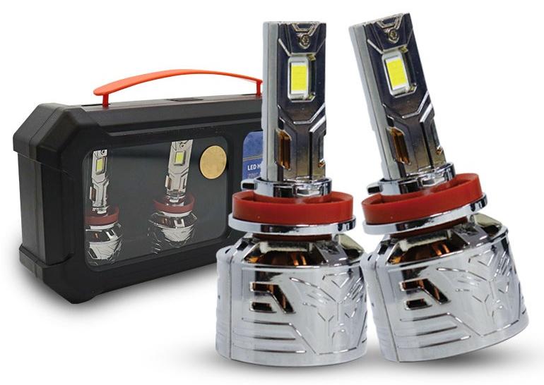 2 Pieces LED headlight, H4/9003 Driving Fog Bulbs, 22000LM Super Bright, H4 Bulbs, Easy Plug-N-Play or Fog Bulbs, 6500K Cool White 65000HRS Running Lights with Cooling Fan, Pack of 2 - Image 1