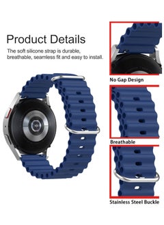 X-level 22MM HUAWEI Watch GT3(46mm)/WATCH 3,3 Pro/GT2 Pro Replacement Silicone Straps/Band,Also Fit For Samsung Gear S3 Frontier & S3 Classic/Galaxy Watch 46mm/Galaxy Watch 3(45mm) (Blue)  - Image 2