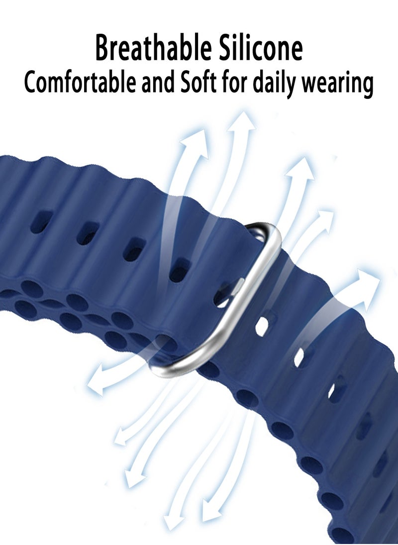 X-level 22MM HUAWEI Watch GT3(46mm)/WATCH 3,3 Pro/GT2 Pro Replacement Silicone Straps/Band,Also Fit For Samsung Gear S3 Frontier & S3 Classic/Galaxy Watch 46mm/Galaxy Watch 3(45mm) (Blue)  - Image 3