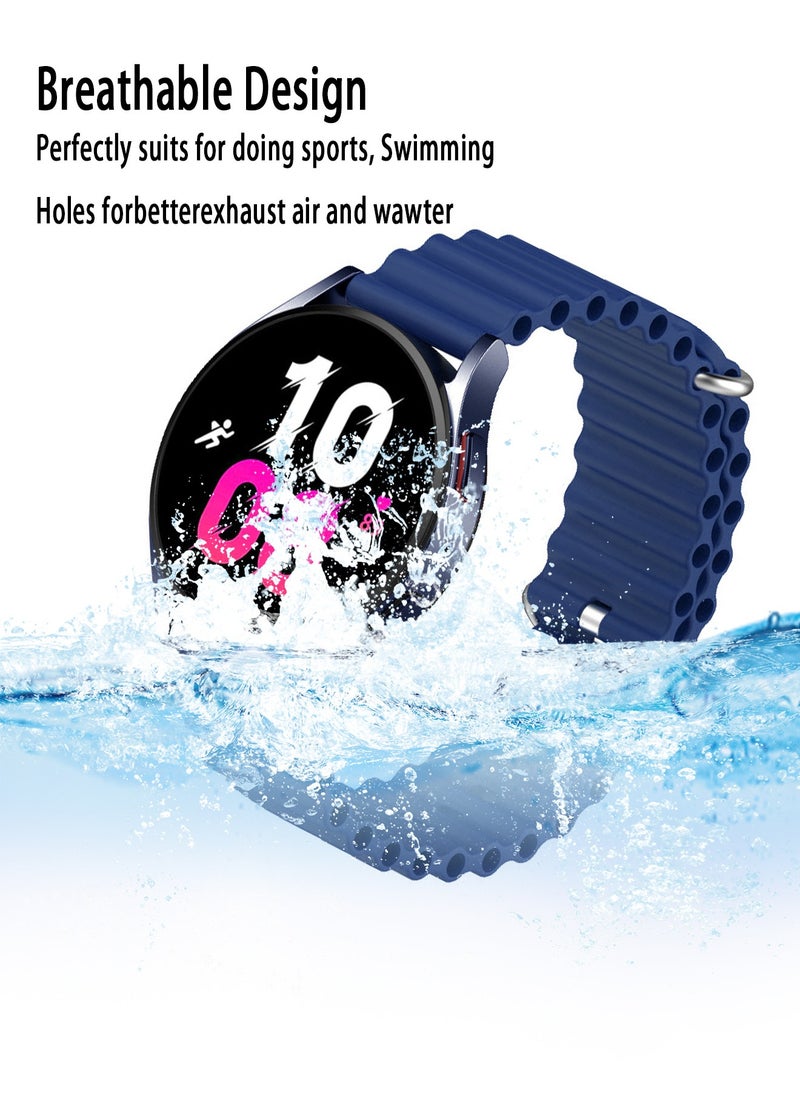 X-level 22MM HUAWEI Watch GT3(46mm)/WATCH 3,3 Pro/GT2 Pro Replacement Silicone Straps/Band,Also Fit For Samsung Gear S3 Frontier & S3 Classic/Galaxy Watch 46mm/Galaxy Watch 3(45mm) (Blue)  - Image 4