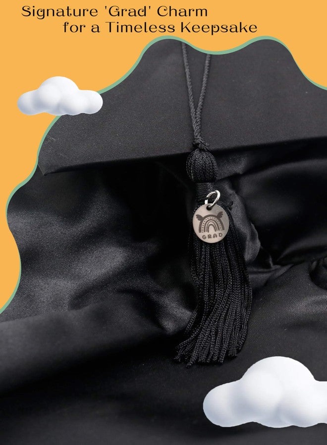 GraduationMall Baby Graduation Cap and Gown Set with Tassel - NICU Graduate Outfit for Infants 6-12 Months, Soft Satin Black M - Image 5