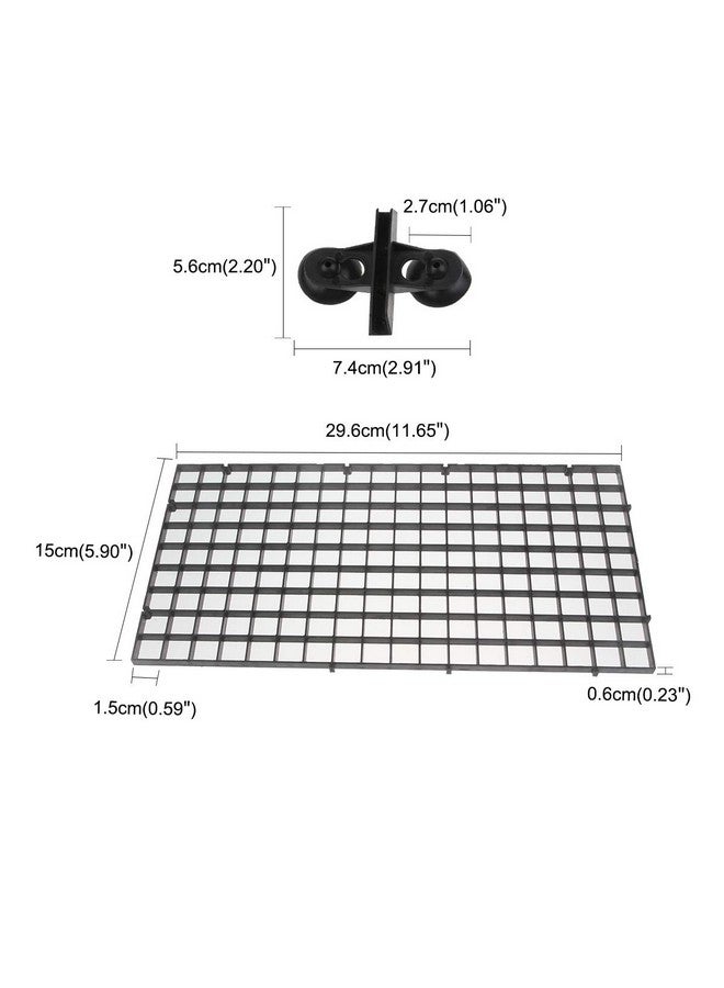 VAYINATO PetzLifeworld Black (4 Pcs Egg Crate & 4 Pcs Divider Clip) Aquarium Divider Grid Divider Tray Egg Crate Aquarium Fish Tank Filter Bottom Isolation Board - Image 4