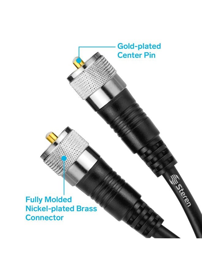 STEREN Coax Cable - Coaxial Cable Connector - 12 Ft Antenna Cable - Coax Connector - Coax Cable Connector - RG8X Coaxial Cable - UHF Antenna Cable - Male To Male Cable - RG8X Coax - 3.6 M - 205-712 - Image 2