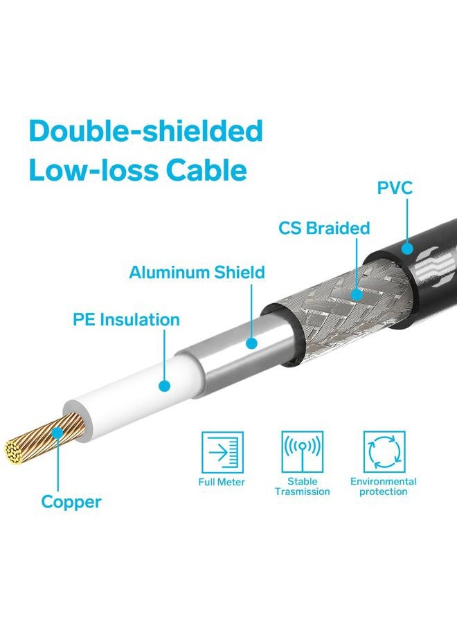 STEREN Coax Cable - Coaxial Cable Connector - 12 Ft Antenna Cable - Coax Connector - Coax Cable Connector - RG8X Coaxial Cable - UHF Antenna Cable - Male To Male Cable - RG8X Coax - 3.6 M - 205-712 - Image 4