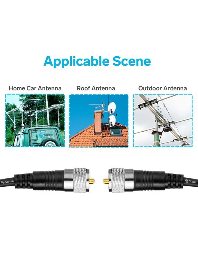 STEREN Coax Cable - Coaxial Cable Connector - 12 Ft Antenna Cable - Coax Connector - Coax Cable Connector - RG8X Coaxial Cable - UHF Antenna Cable - Male To Male Cable - RG8X Coax - 3.6 M - 205-712 - Image 5