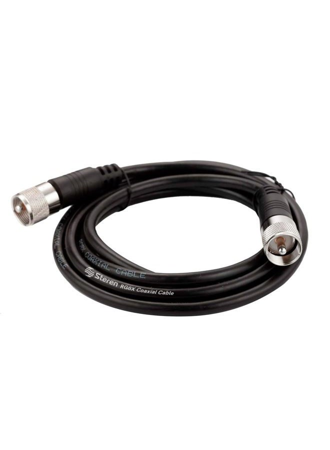 STEREN Coax Cable - Coaxial Cable Connector - 12 Ft Antenna Cable - Coax Connector - Coax Cable Connector - RG8X Coaxial Cable - UHF Antenna Cable - Male To Male Cable - RG8X Coax - 3.6 M - 205-712 - Image 1