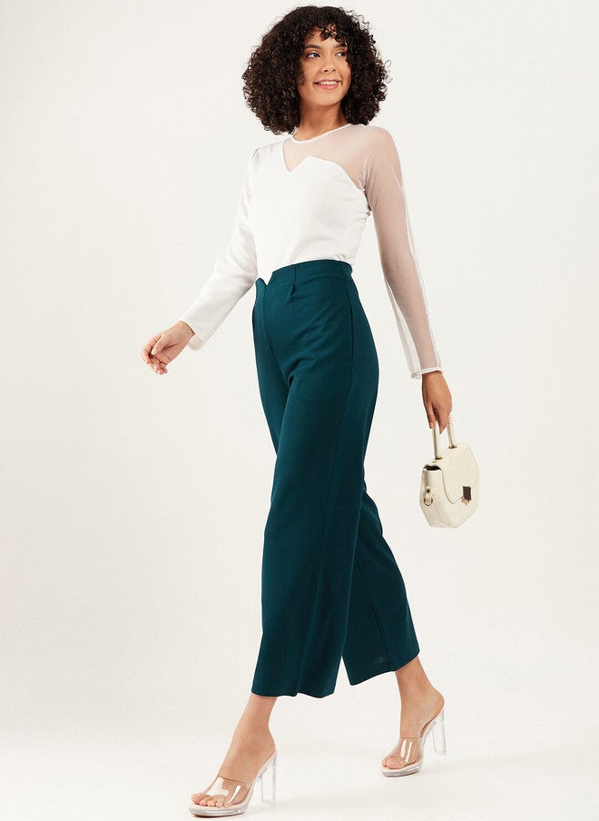 Athena سروال كولوتس أخضر بارتفاع متوسط سهل الغسل للنساء - Image 5