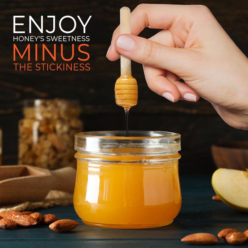 Gloriec 40 Pcs Honey Dipper Sticks - Wooden Honey Dipper- 3 Inch Mini Wooden Honeycomb Sticks, Honey Stirrer Stick For Honey Jar Dispense Drizzle Honey and Wedding Party Favors Gift - Image 5
