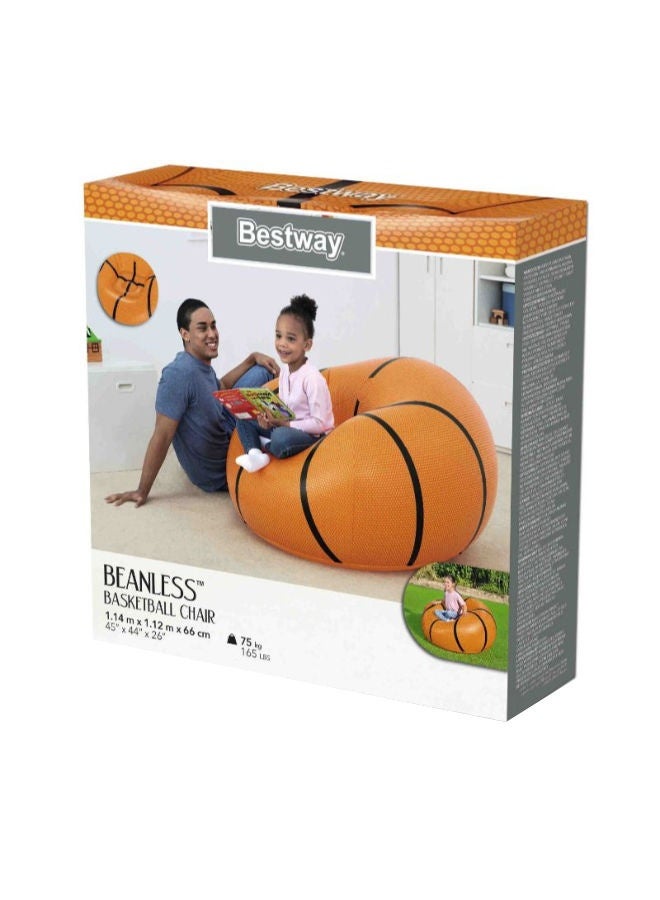 Bestway Basketball-Shaped Inflatable Chair for Kids and Adults – Large Size 114×112×66 cm, Perfect for Sitting and Relaxing at Home or in the Garden - Image 3