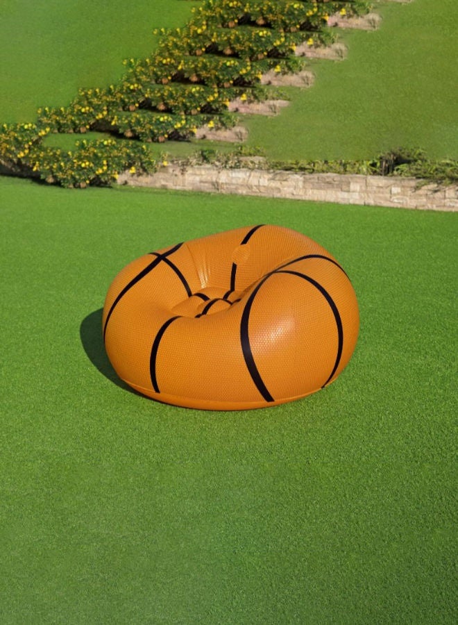 Bestway Basketball-Shaped Inflatable Chair for Kids and Adults – Large Size 114×112×66 cm, Perfect for Sitting and Relaxing at Home or in the Garden - Image 5
