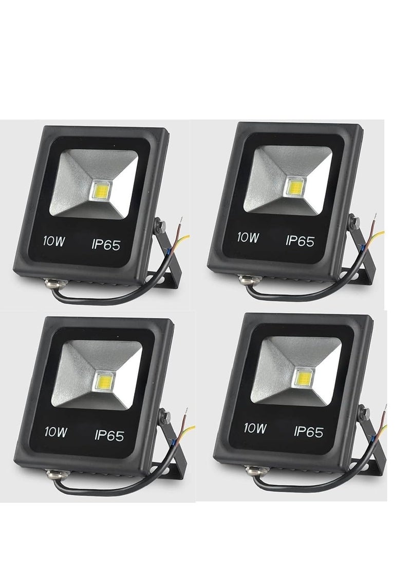ماركة غير محددة 4 كشاف اضاءة المناظر الطبيعية 10 وات LED خارجي كشاف مصباح اصفر، بلاستيك 