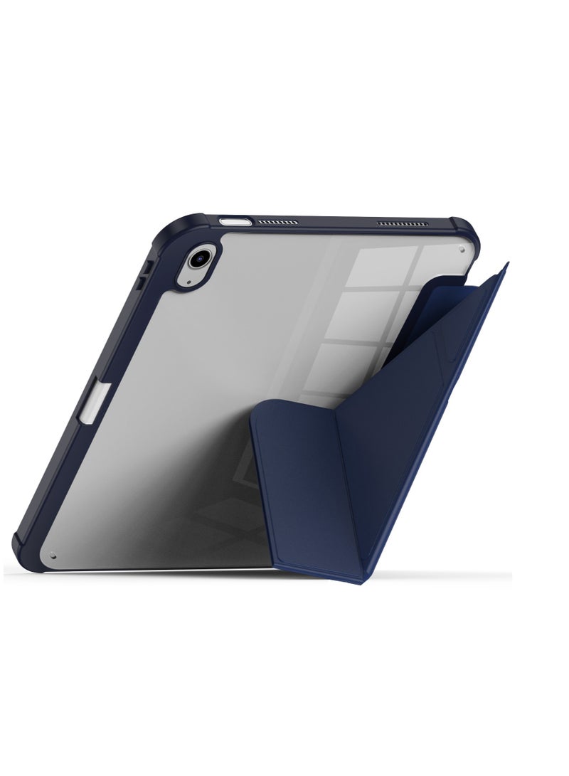 تيرا كفر ايباد تيرا 11برو 2022/2021/2020/2018مع حامل قلم ذكي غطاء ذكي رفيع بمسند 2في 1 أزرق/شفاف - Image 4