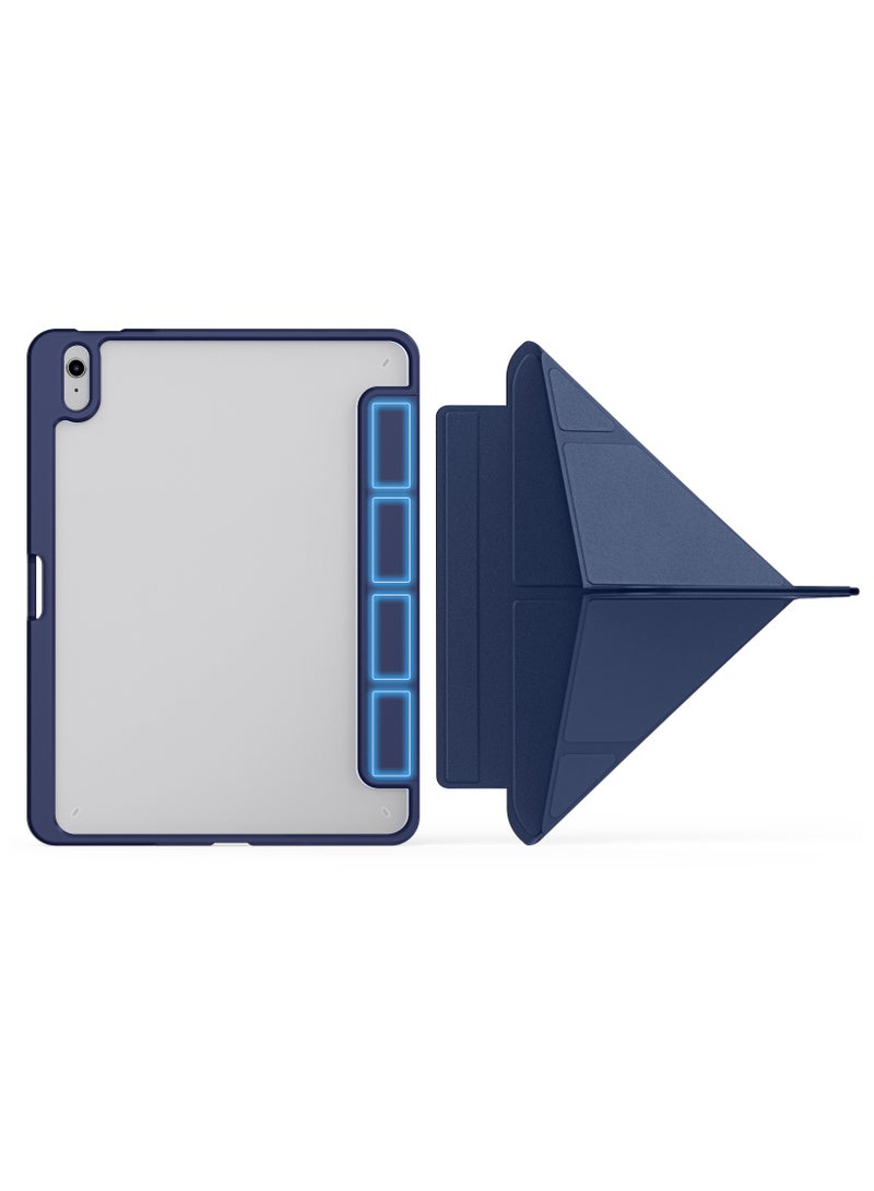 تيرا كفر ايباد تيرا 11برو 2022/2021/2020/2018مع حامل قلم ذكي غطاء ذكي رفيع بمسند 2في 1 أزرق/شفاف - Image 1