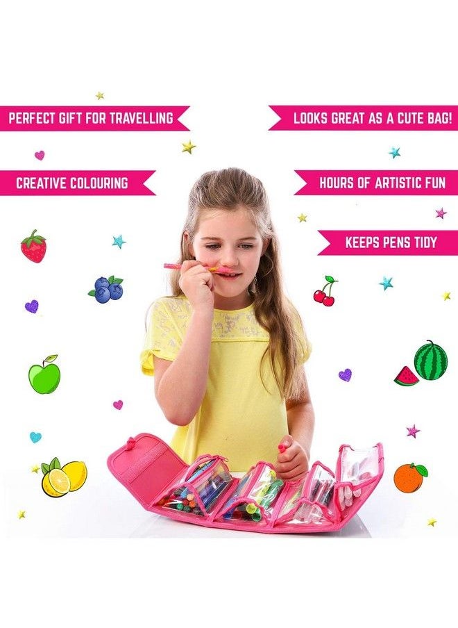 GirlZone Arts And Crafts Fruit Scented Markers And Pencil Case For Girls Great Gifts For Girls  - Image 4