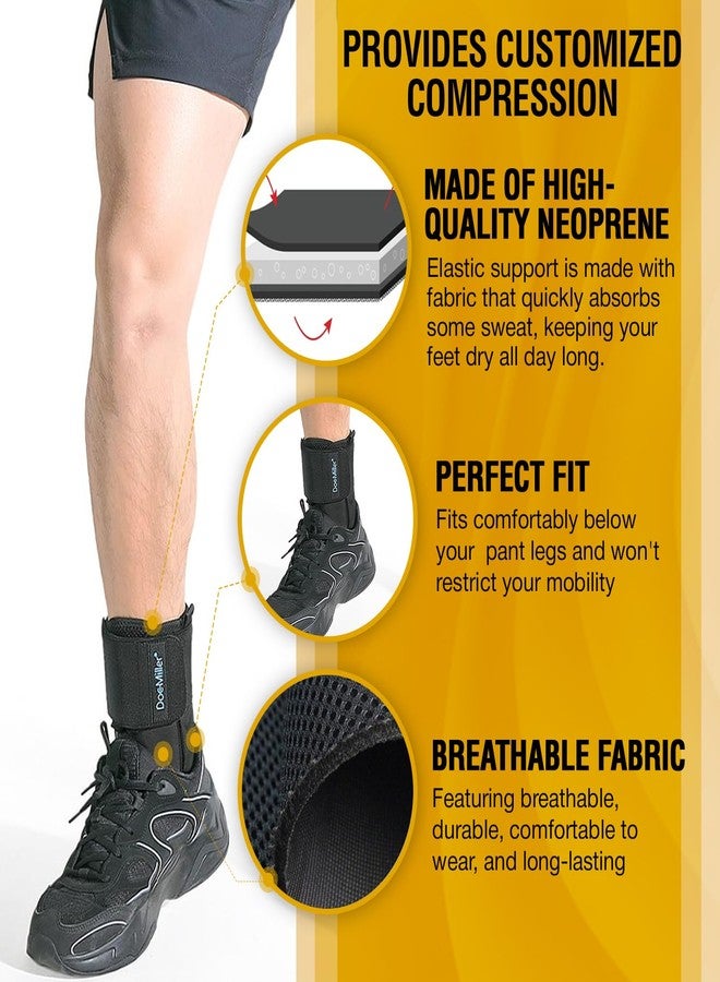 Doc Miller Lace Up Ankle Brace for Men & Women - Ankle Support Brace with Adjustable Straps, Stabilizing Ankle Brace for Sprained Ankle, Plantar Fasciitis, Achilles Tendonitis, Injury Recovery, Sports - Image 3