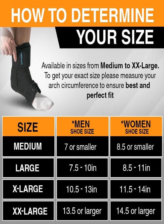 Doc Miller Lace Up Ankle Brace for Men & Women - Ankle Support Brace with Adjustable Straps, Stabilizing Ankle Brace for Sprained Ankle, Plantar Fasciitis, Achilles Tendonitis, Injury Recovery, Sports - Image 4