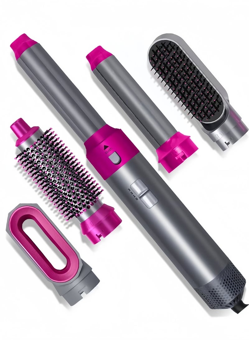 ZONBON 5 In 1 Hair Dryer Brush Hot Comb Set 1000W Hot Air Hair Curler and Straightener Styling Tool Comb Curling Brush Suitable for Women Hair Types - Image 1
