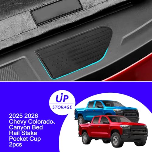 XXCIWP Bed Rail Stake Pocket Covers for 2023 2024 2025 2026 GMC Canyon and Chevy Colorado Rear Truck Tonneau Covers Made of ABS Material Wear Resistant Anti Rust 2024 Chevrolet Colorado Caps Rail2pcs - Image 3