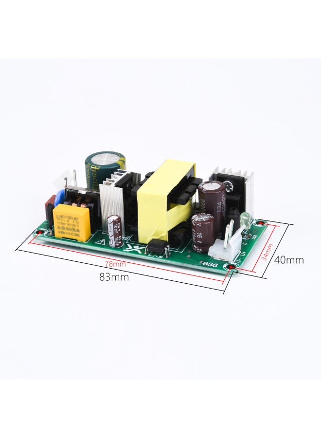 محول 12V3A لوحة طاقة 36 وات 12V3A حماية ذكية من الصواعق 100 -240 فولت إلى تيار مستمر-اللون: أسود - Image 3