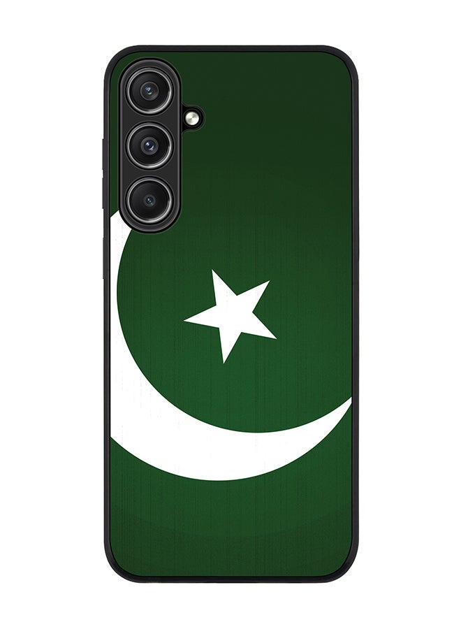 Stylizedd Rugged Black Edge case for Samsung Galaxy S23 FE, Custom Slim fit Flexible Anti Drop Thin Phone Case Cover - Flag Of Pakistan - Image 1
