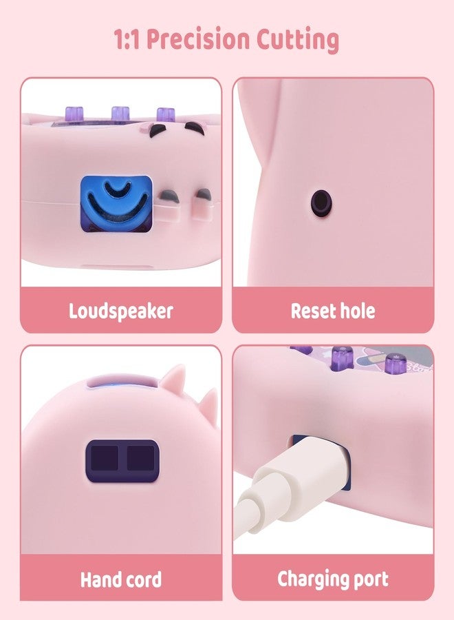 BUBBLELOGUS Silicone Case for Tamagotchi Uni, Soft TPU Protective Cover with Screen Decoration Protector and Adjustable Wrist Strap - Little Devil (Pink) - Image 3