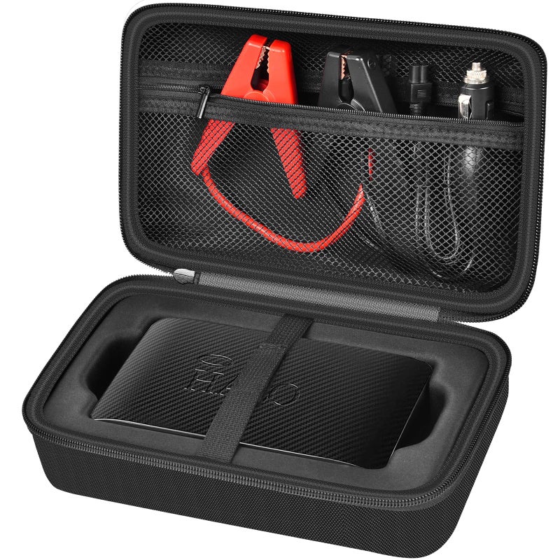 Case for Halo Bolt 5883057720 Air 58830 ACDC Max 55500 mWhAir Portable Emergency Power Kit Storage Holder for Air Nozzles Extra Accessory Car Jump Starter and Charger Black Box Only