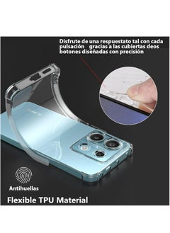 Fankalo حافظة هاتف لهاتف Xiaomi Poco X6 5G / Redmi Note 13 Pro 5G غطاء خلفي شفاف ومضاد للخدش ومضاد للصدمات  - Image 3