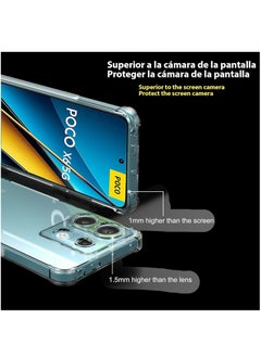 Fankalo حافظة هاتف لهاتف Xiaomi Poco X6 5G / Redmi Note 13 Pro 5G غطاء خلفي شفاف ومضاد للخدش ومضاد للصدمات  - Image 5