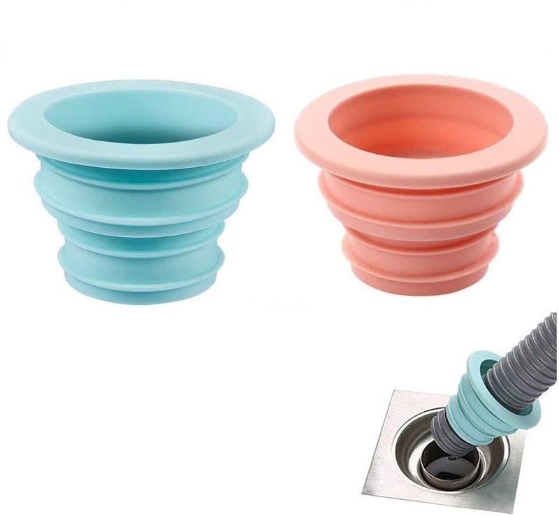 DHRUSIMI DHRUSIMI Drain Pipe Seal Hose Silicone Plug, Sealing Ring for Kitchen Sewer, Washing Machine Drain Connector, Multipurpose for Bathroom, Laundry, Bathtub (Pack of 2)  - Image 5
