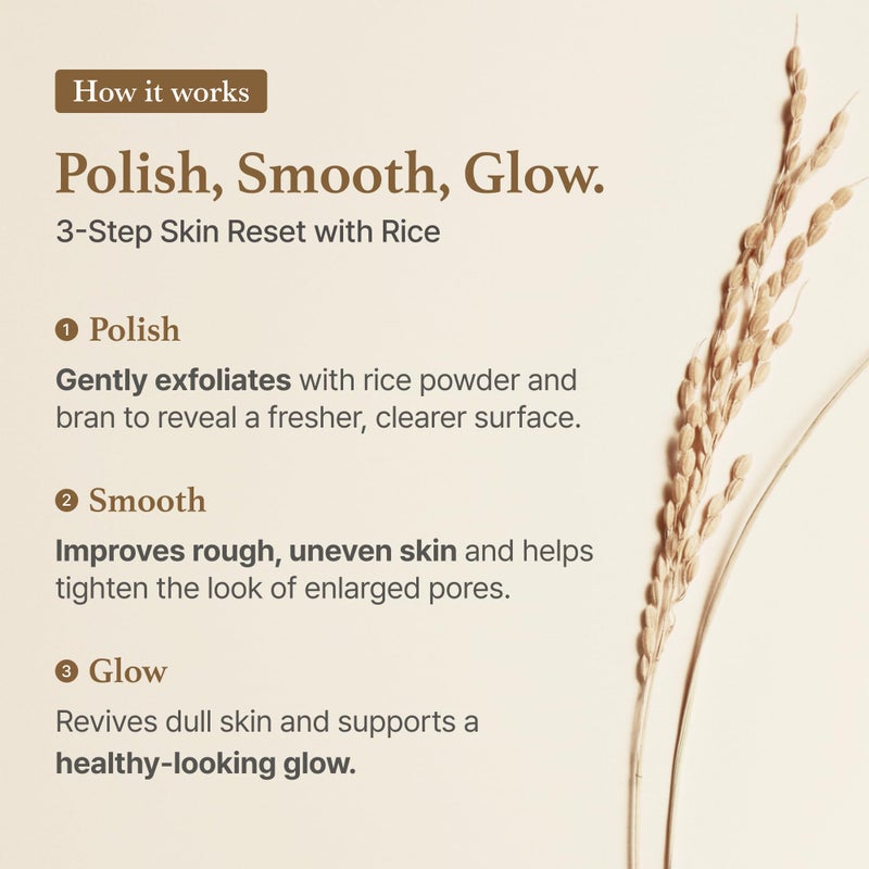 I'm from Rice Mask 3.88 Oz, Gentle Exfoliating Wash Off Facial Mask for Dull, Rough Skin, Pore Clearing, Remove Dead Skin Cells, Uneven Skin Tone, Smooth Skin, Moiustirinzg, Radiant - Image 5