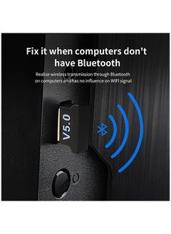 Umiwin Wireless Transfer Bluetooth USB Receiver Bluetooth Transmitter USB 5.0 Bluetooth Dongle Adapter for Desktop Laptop PC Compatible with Windows 7 / 8 / 8.1 / 10  - Image 5