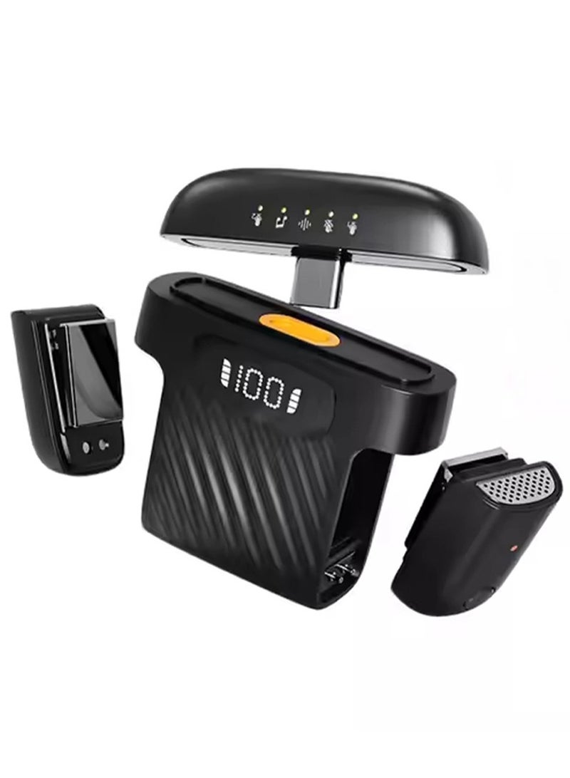 بلو فاير مايكروفون لاسلكي احترافي - مايك لافالير صغير بتقنية 2.4 جيجا هرتز، مزود بخاصية إلغاء الضوضاء، مدى 20 متر، بطارية تعمل 15 ساعة، شحن نوع-C، متوافق مع الهواتف والكاميرات وأجهزة الكمبيوتر (تصميم مدمج وألوان متنوعة) - Image 1