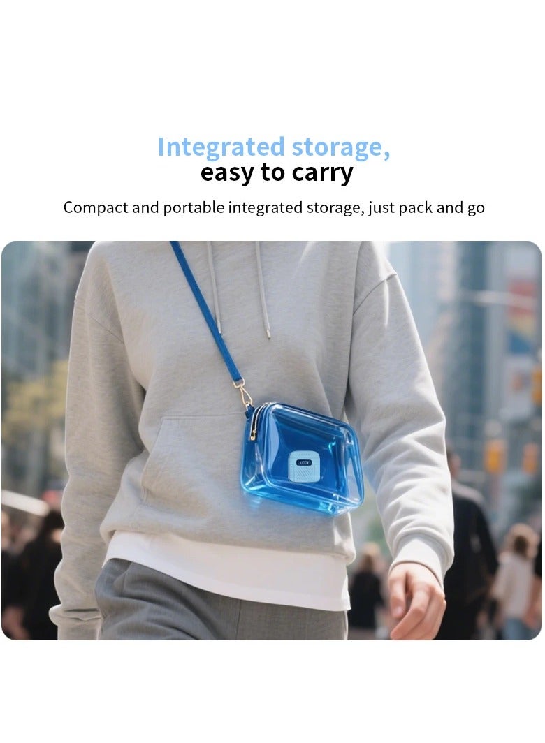 بلو فاير مايكروفون لاسلكي احترافي - مايك لافالير صغير بتقنية 2.4 جيجا هرتز، مزود بخاصية إلغاء الضوضاء، مدى 20 متر، بطارية تعمل 15 ساعة، شحن نوع-C، متوافق مع الهواتف والكاميرات وأجهزة الكمبيوتر (تصميم مدمج وألوان متنوعة) - Image 4